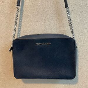 Vintage Michael Kors navy crossbody bag with chain strap